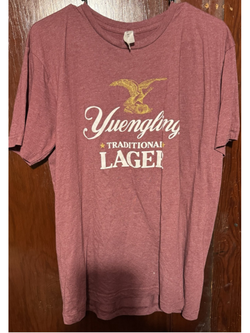 Yuengling Beer Red Logo Tee Shirt Men Sz L